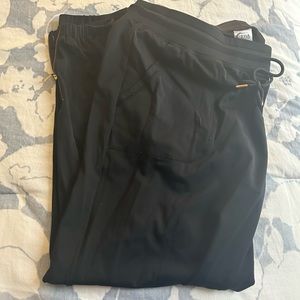 Zyia Black Peak Zipper Joggers